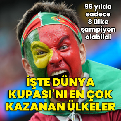 96 yılda sadece 8 ülke şampiyon olabildi!