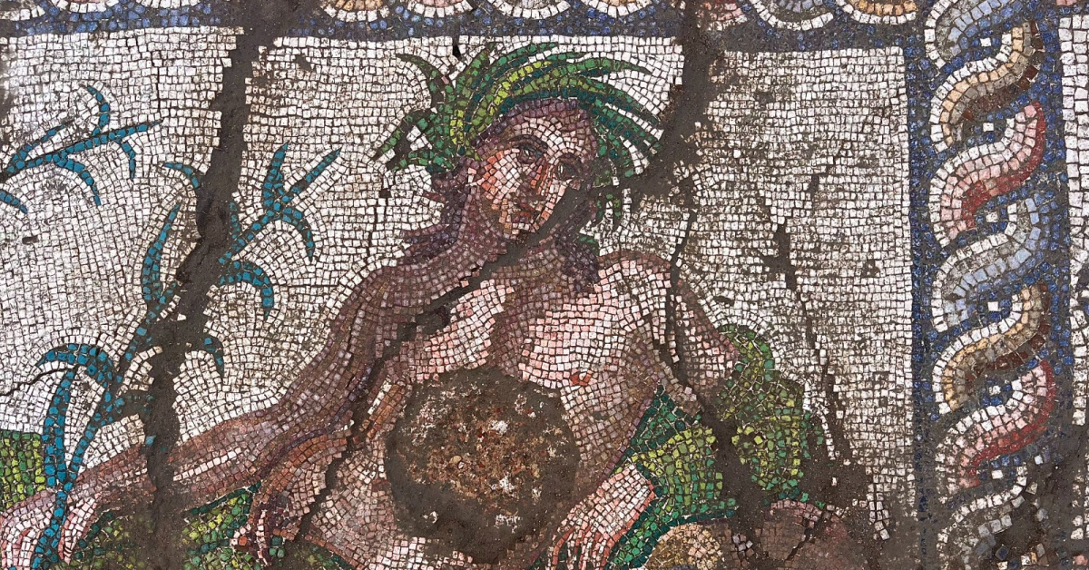 Aspendos'ta Roma Dönemi mozaiği keşfedildi