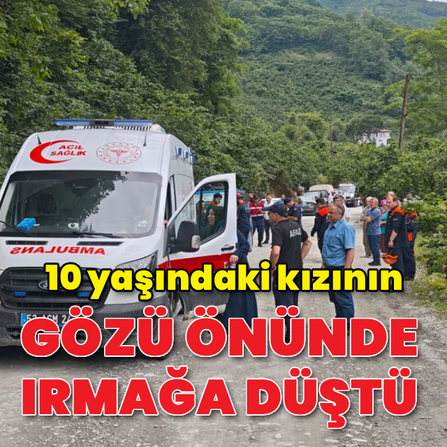 Kızının gözünün önünde hayata veda etti