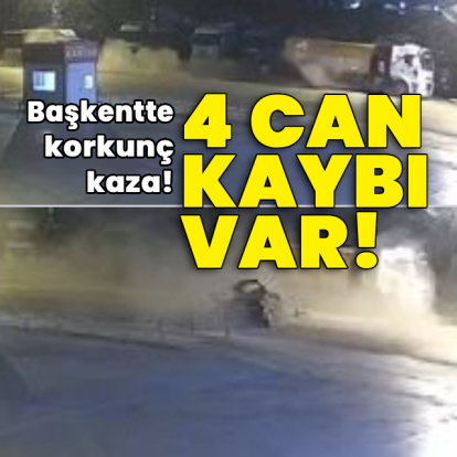 Polatlı'daki feci kaza kamerada: 4 can kaybı var!