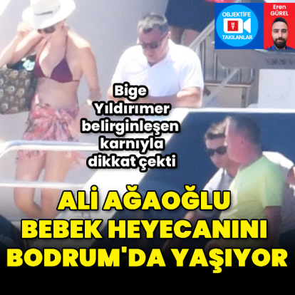 Bebek bekleyen çift Bodrum'da