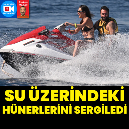 Su üzerindeki hünerlerini sergiledi