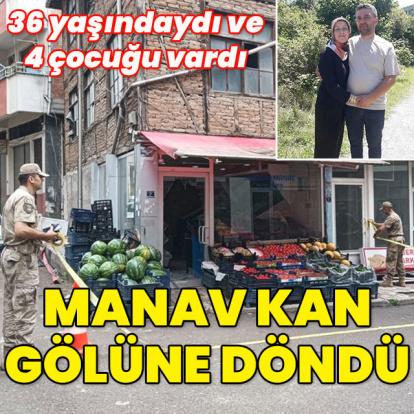 Manav kan gölüne döndü... Eşini öldürüp 1 kişiyi bıçakladı!