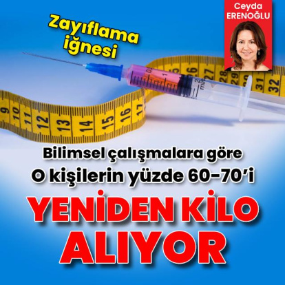 Bilimsel çalışmalara göre o kişilerin yüzde 60-70’i yeniden kilo alıyor
