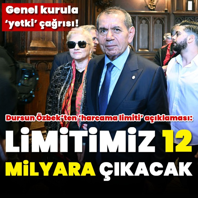 Dursun Özbek'ten harcama limiti açıklaması!