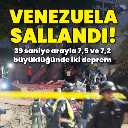 Venezuela'da 7,5 ve 7,2 büyüklüğünde depremler