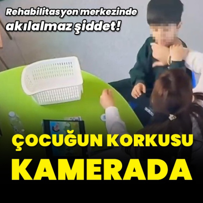 Otizmli çocuğa şiddet kamerada