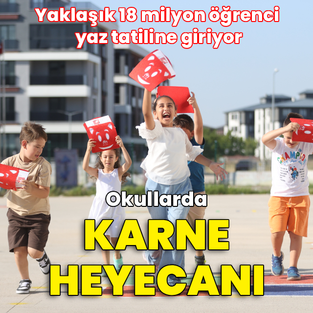 Okullarda karne heyecanı