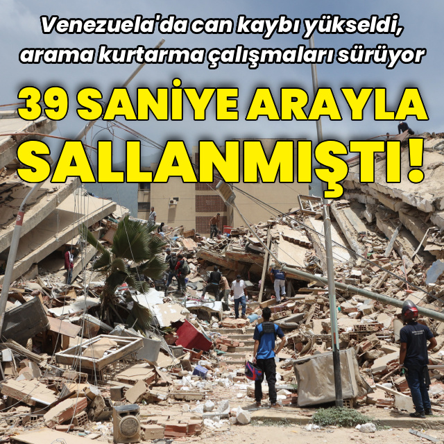 Venezuela'da arama kurtarma çalışmaları sürüyor