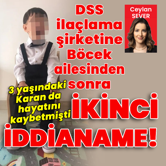 DSS ilaçlama şirketine Böcek ailesinden sonra ikinci iddianame!