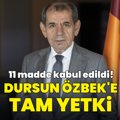 G.Saray'dan Dursun Özbek'e tam yetki!