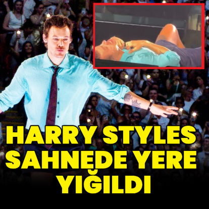 Sahnede yere yığıldı