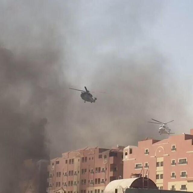 Aramco'ya ait helikopter düştü