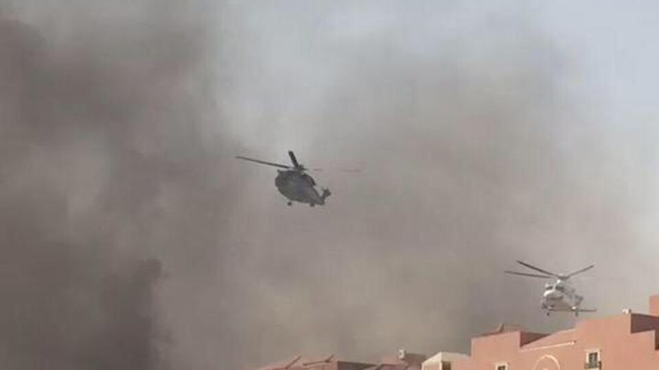 Aramco'ya ait helikopter düştü
