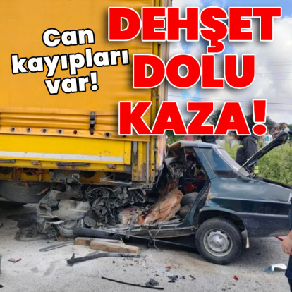 TIR'a arkadan çarptı! Can kayıpları var!