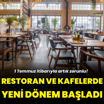 Restoran ve kafelerde yeni dönem resmen başladı