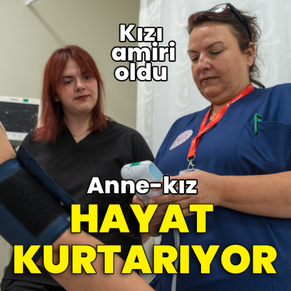 Anne kız hayat kurtarıyor