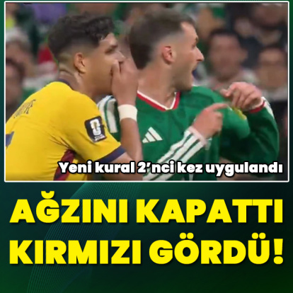 Ağzını kapattı, kırmızı kart gördü!