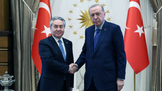 Cumhurbaşkanı Erdoğan, Ceenbek Kulubayev'le görüştü