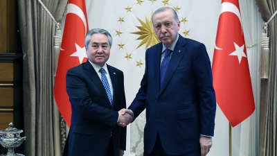 Cumhurbaşkanı Erdoğan, Ceenbek Kulubayev'le görüştü