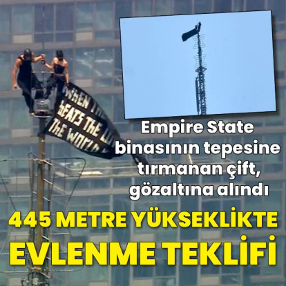 Empire State binasının tepesine tırmandılar!