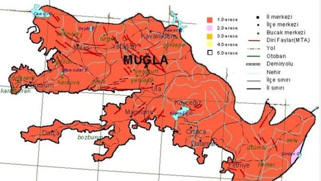 Muğla deprem risk haritası