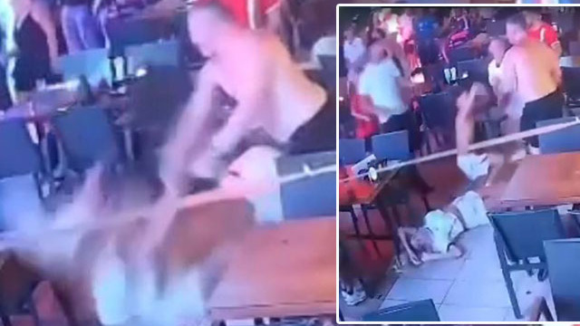 İngiliz çiftin kavgası görenleri şoke etti!