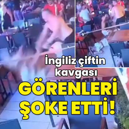 İngiliz çiftin kavgası görenleri şoke etti!