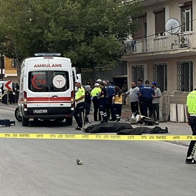 Beton mikseri bisikletliye çarptı!