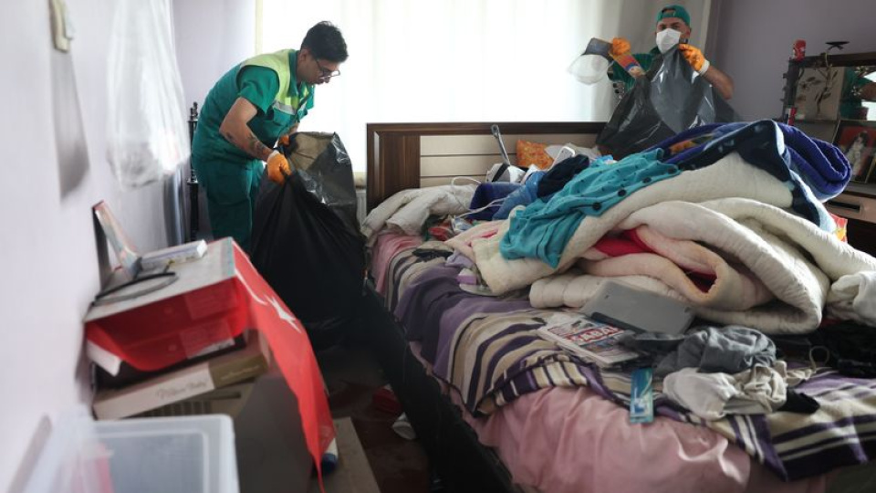 Evden 5 ton çöp çıkarıldı