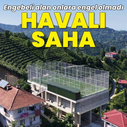 Çay arazisinde "Havalı saha"!