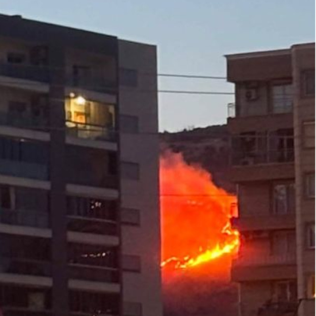 İzmir'de yangına müdahale