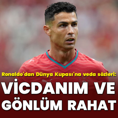 Ronaldo: Vicdanım ve gönlüm rahat!