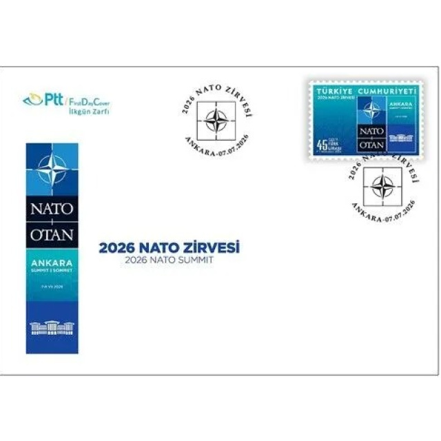 NATO Zirvesi için anma pulu ve ilk gün zarfı