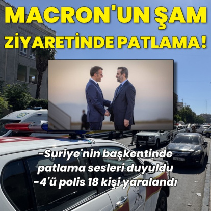 Suriye'de Macron'un otelinin yakınında patlama