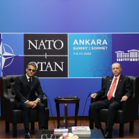 Cumhurbaşkanı Erdoğan Macron ile bir arada