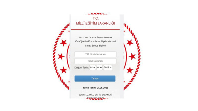 LGS sonuçları sorgulama ekranı