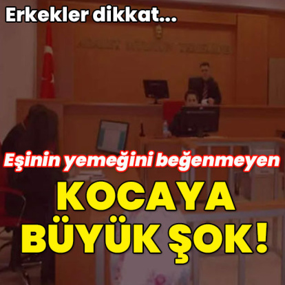 Erkekler dikkat! Eşinin yemeğini beğenmeyen kocaya büyük şok!
