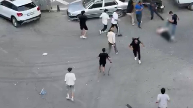 Günaşırı kavga kameralarda: 11 gözaltı
