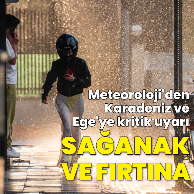 Karadeniz için sağanak, Ege için fırtına uyarısı