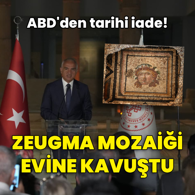 ABD'den tarihi iade! Zeugma mozaiği evine kavuştu