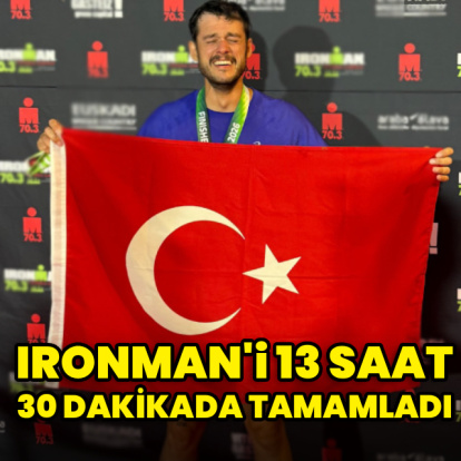 Ironman'i 13 saat 30 dakikada tamamladı