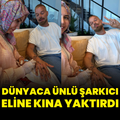 Eline kına yaktırdı