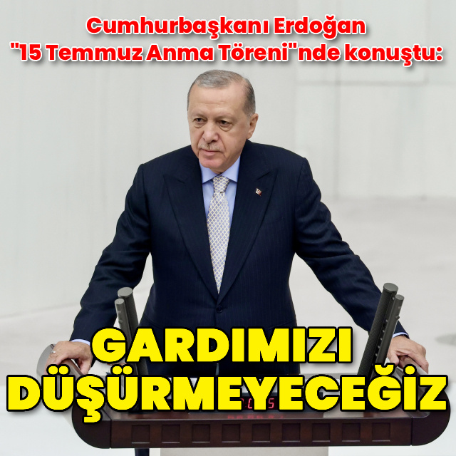 Cumhurbaşkanı Erdoğan Meclis'te