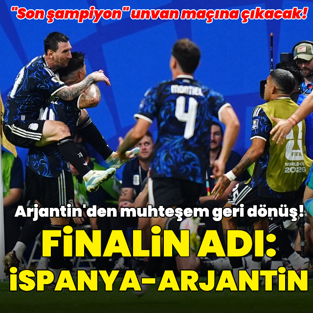 Arjantin'den müthiş geri dönüş!