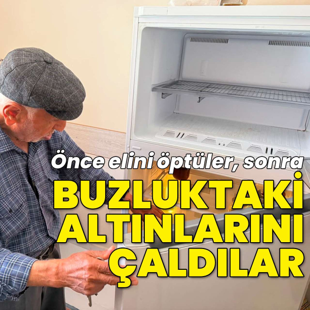Önce elini öptüler, sonra buzluktaki altınları alıp kaçtılar