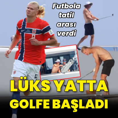 Lüks yatta golfe başladı