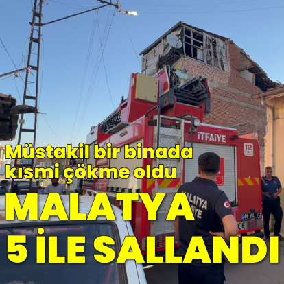 Malatya'da 5 büyüklüğünde deprem