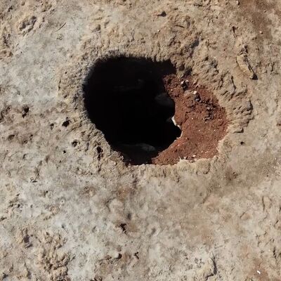 Göletteki gizemli obruğa inceleme başlatıldı