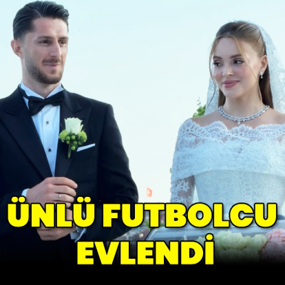Ünlü futbolcu evlendi